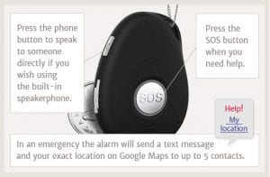 mobile medical alert personal fall alarm system